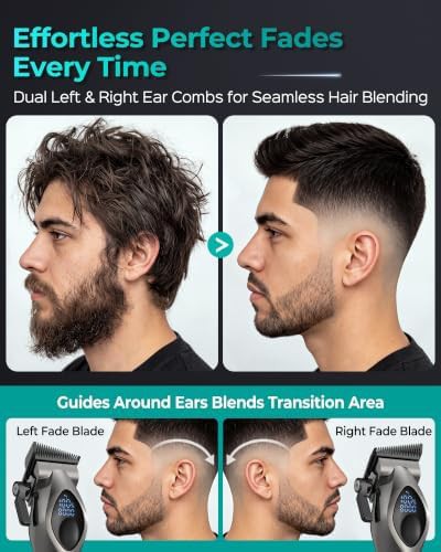 Adjustable Blade Cordless Clipper and Trimmer Combo — photo 3