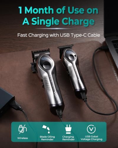 Adjustable Blade Cordless Clipper and Trimmer Combo — photo 5