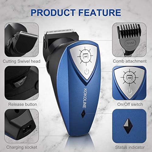 Navy shortcut electric razor for head — photo 4