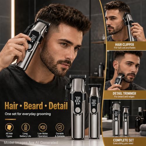 Cordless Haircut Kit and Beard Grooming Set — photo 5